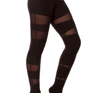 Prjon Athletic Leggings with mesh panels